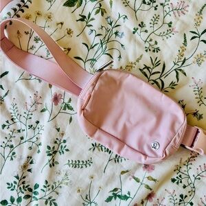 Lululemon Pink Mist Belt Bag with Long Strap